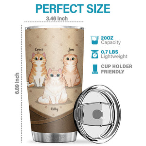 Mes chats sont la raison pour laquelle je me réveille chaque matin - Gobelet personnalisé - Cadeau pour les amoureux des chats, propriétaires de chats, cadeau pour chat, cadeau pour les amoureux des animaux