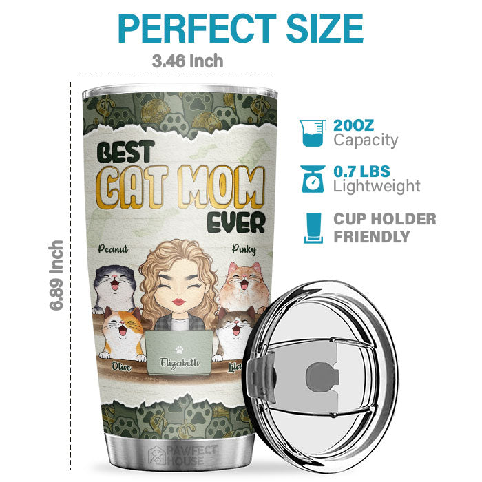 I Work Hard So That My Cats Can Have A Better Life - Personalized Tumbler - Gift For Cat Lovers, Cat Owners, Cat Gift, Gift For Pet Lovers
