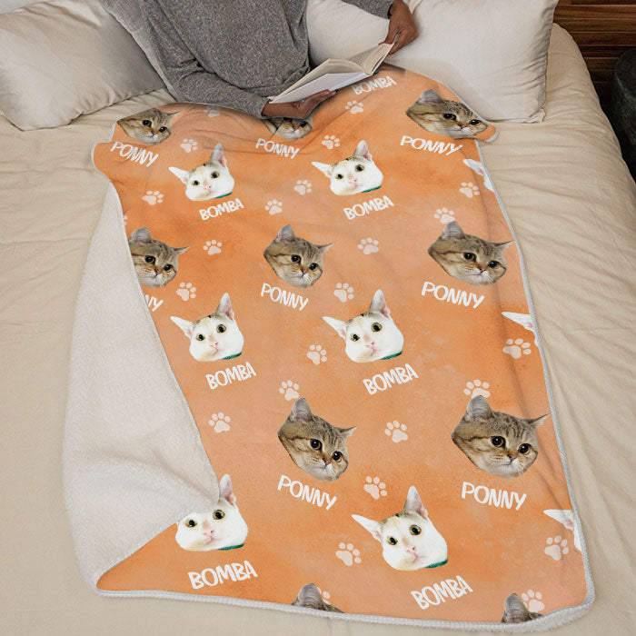 Empreintes de pattes colorées - Couverture personnalisée - Télécharger une image, cadeau pour les amoureux des animaux, cadeau de Noël