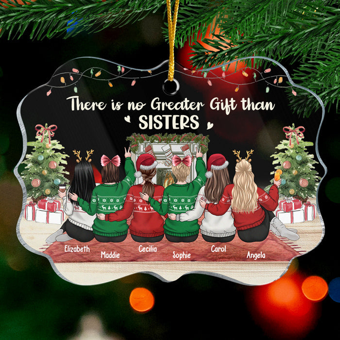 There Is No Greater Gift Than Friendship - Personalized Custom Benelux Shaped Acrylic Christmas Ornament - Gift For Bestie, Best Friend, Sister, Birthday Gift For Bestie And Friend, Christmas Gift