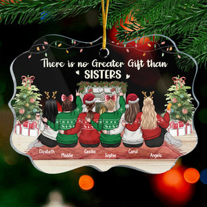 There Is No Greater Gift Than Friendship - Personalized Custom Benelux Shaped Acrylic Christmas Ornament - Gift For Bestie, Best Friend, Sister, Birthday Gift For Bestie And Friend, Christmas Gift
