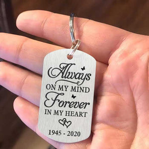 Tu es à jamais dans mon cœur - Porte-clés personnalisé - Télécharger une image, cadeau pour mari et femme, cadeau commémoratif