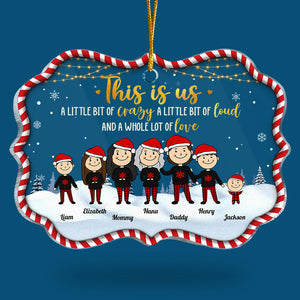C'est nous, un peu de folie, un peu de bruit et beaucoup d'amour - Décoration de Noël personnalisée en acrylique en forme de Benelux - Cadeau pour la famille, cadeau de Noël