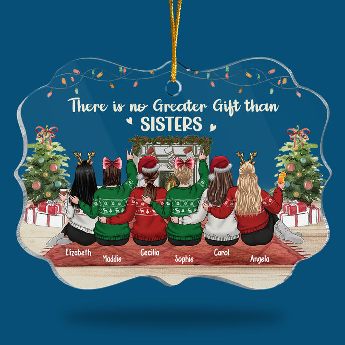 There Is No Greater Gift Than Friendship - Personalized Custom Benelux Shaped Acrylic Christmas Ornament - Gift For Bestie, Best Friend, Sister, Birthday Gift For Bestie And Friend, Christmas Gift