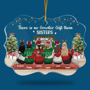 There Is No Greater Gift Than Friendship - Personalized Custom Benelux Shaped Acrylic Christmas Ornament - Gift For Bestie, Best Friend, Sister, Birthday Gift For Bestie And Friend, Christmas Gift
