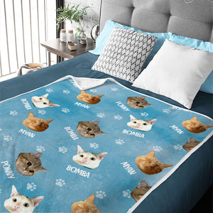 Empreintes de pattes colorées - Couverture personnalisée - Télécharger une image, cadeau pour les amoureux des animaux, cadeau de Noël