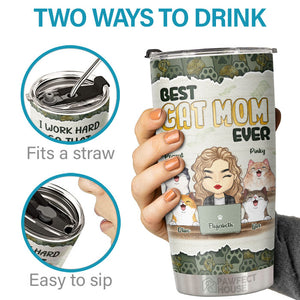 I Work Hard So That My Cats Can Have A Better Life - Personalized Tumbler - Gift For Cat Lovers, Cat Owners, Cat Gift, Gift For Pet Lovers