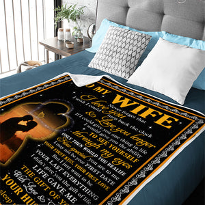 J'aimerais pouvoir remonter le temps et t'aimer plus longtemps - Couverture pour couple - Cadeau de Saint-Valentin pour femme de la part de son mari