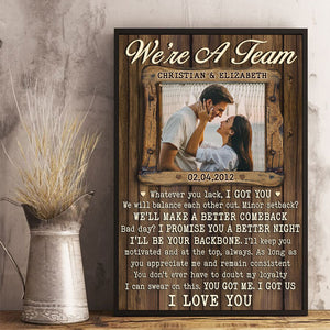 Je serai ton pilier - Affiche verticale personnalisée - Télécharger une image, cadeau pour couple, mari et femme