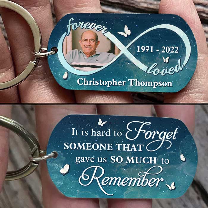 You Gave Us So Much To Remember, We Love You Forever - Upload Image, Personalized Keychain.