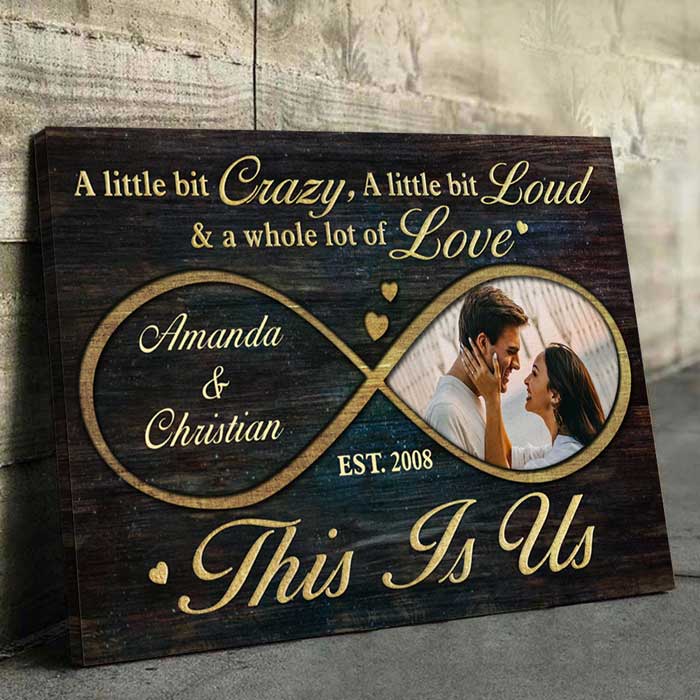 C'est nous - Toile horizontale personnalisée - Télécharger une image, cadeau pour couple, mari et femme