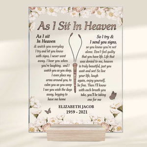 Tu n'es pas seul - Plaque acrylique personnalisée - Cadeau commémoratif, cadeau de condoléances