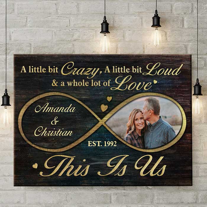 C'est nous - Toile horizontale personnalisée - Télécharger une image, cadeau pour couple, mari et femme