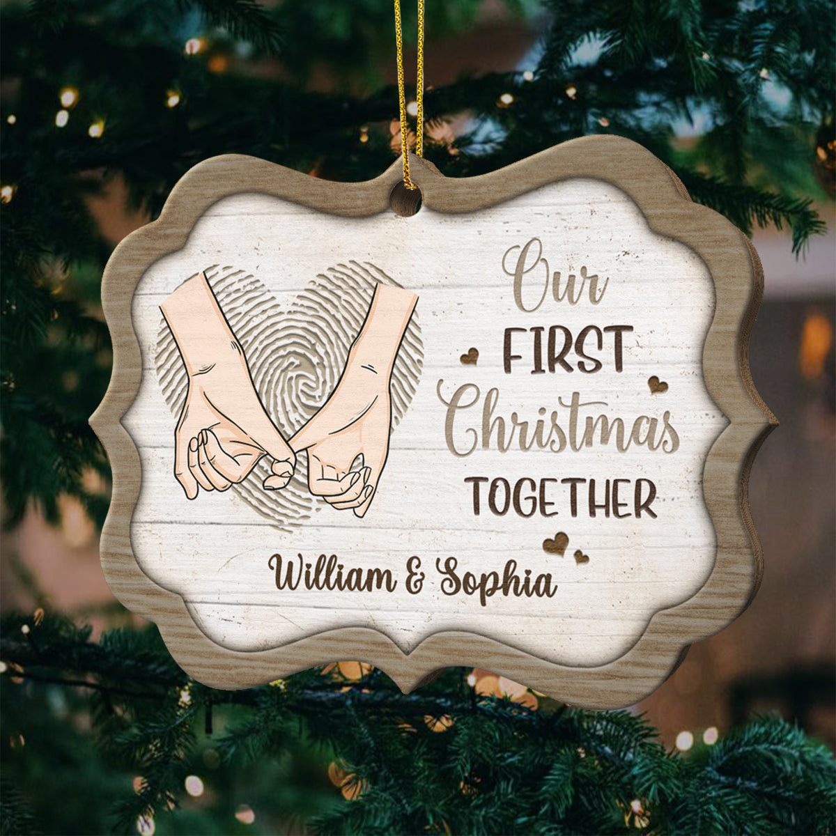 And So Together We Built A Life We Loved - Gift For Couples, Husband Wife, Personalized Shaped Ornament.