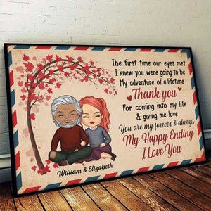 You Are My Forever & Always - Gift For Couples, Personalized Horizontal Poster.