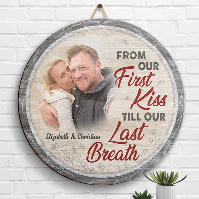 God Let Me Meet You - Personalized Shaped Wood Sign - Upload Image, Gift For Couples, Husband Wife