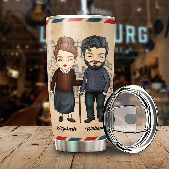 I Wish I Could Turn Back Time - Gift For Couples, Personalized Tumbler.