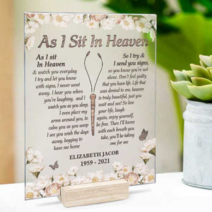 Tu n'es pas seul - Plaque acrylique personnalisée - Cadeau commémoratif, cadeau de condoléances
