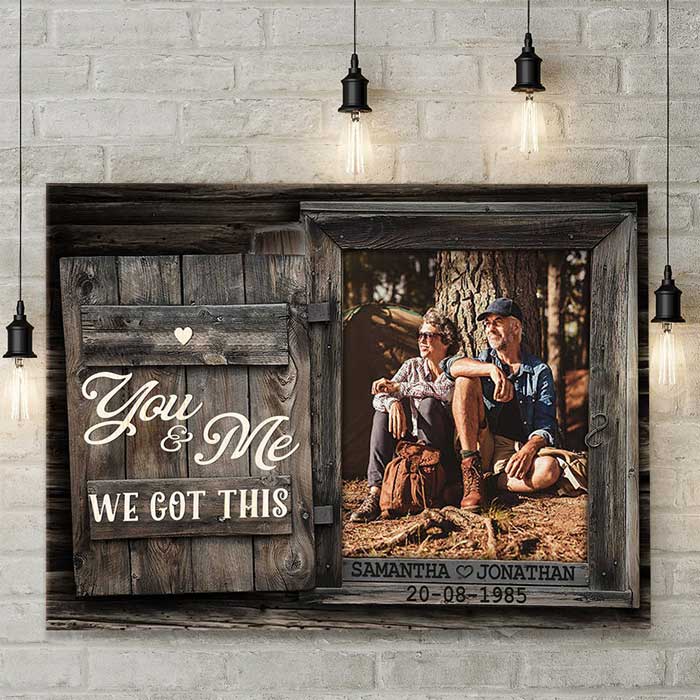 You & Me - Personalized Horizontal Canvas.