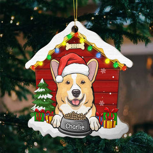Christmas Dog House - Christmas Is Coming - Personalized Shaped Ornament.