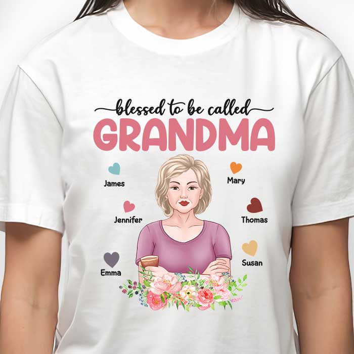 I'm Blessed To Be Called Grandma - Personalized Unisex T-shirt, Hoodie, Sweatshirt - Gift For Grandma, Grandparents