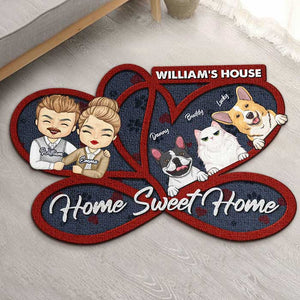 Ceci est notre douce maison - Tapis décoratif personnalisé - Cadeau pour les amoureux des animaux 