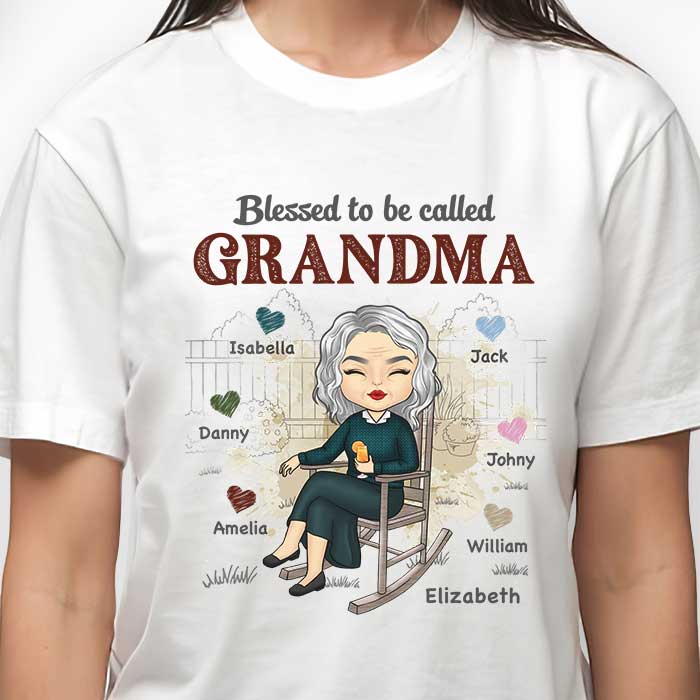 Heureux d'être appelé Grand-mère Nana - T-shirt, sweat à capuche et sweat-shirt unisexe personnalisé - Cadeau pour grand-mère et grands-parents