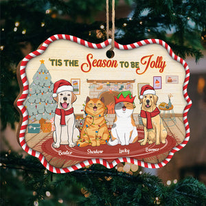 C'est la saison des réjouissances - Décoration personnalisée pour chien et chat - Bois en forme de Benelux - Cadeau de Noël pour les propriétaires et les amoureux des animaux