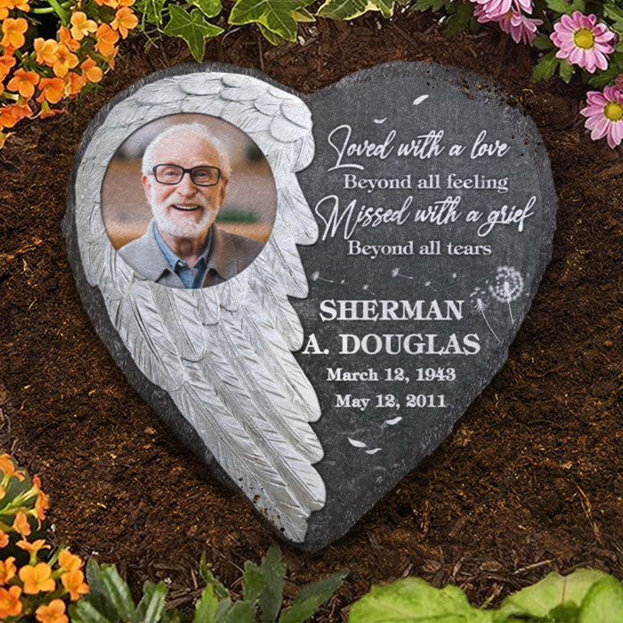 Un deuil indicible ! – Pierre commémorative personnalisée, pierre tombale humaine – Télécharger une image, cadeau commémoratif, cadeau de condoléances
