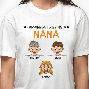 Le bonheur, c'est d'être grand-mère - T-shirt, sweat à capuche et sweat-shirt unisexe personnalisé - Cadeau pour grand-mère et grands-parents
