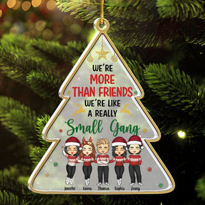 Nous sommes plus que des amis - Décoration de Noël personnalisée en acrylique en forme de sapin de Noël - Cadeau pour meilleure amie, meilleure amie, sœur, cadeau d'anniversaire pour meilleure amie et amie, cadeau de Noël