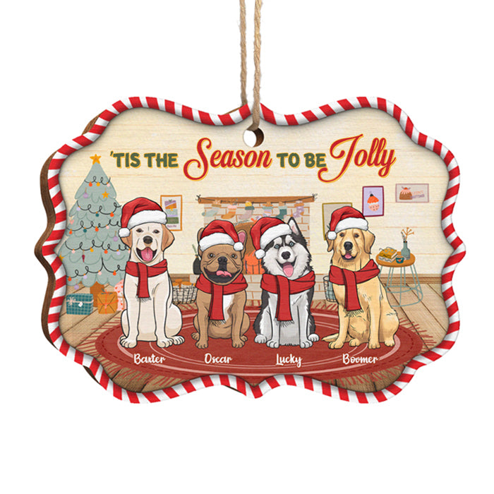 C'est la saison des réjouissances - Décoration personnalisée pour chien et chat - Bois en forme de Benelux - Cadeau de Noël pour les propriétaires et les amoureux des animaux