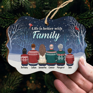 Famille jamais séparée, peut-être à distance, mais jamais au cœur - Décoration familiale personnalisée - Bois en forme de Benelux - Cadeau de Noël pour frères et sœurs