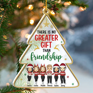 Nous sommes plus que des amis - Décoration de Noël personnalisée en acrylique en forme de sapin de Noël - Cadeau pour meilleure amie, meilleure amie, sœur, cadeau d'anniversaire pour meilleure amie et amie, cadeau de Noël