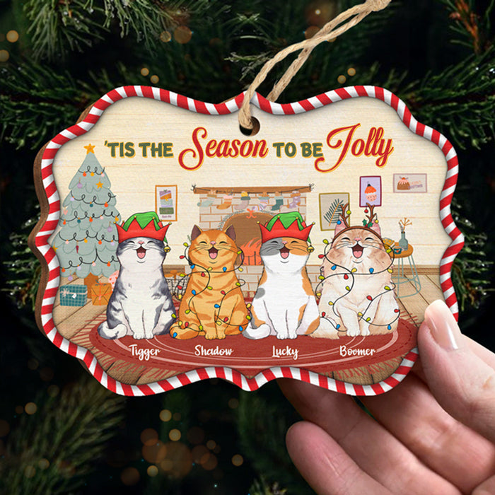 C'est la saison des réjouissances - Décoration personnalisée pour chien et chat - Bois en forme de Benelux - Cadeau de Noël pour les propriétaires et les amoureux des animaux