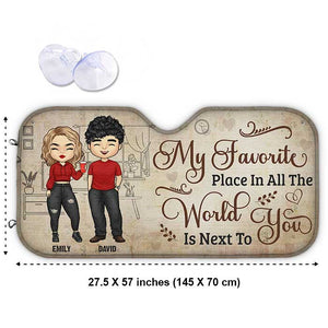 Next To You - Personalized Auto Sunshade - Gift For Couples, Husband Wife