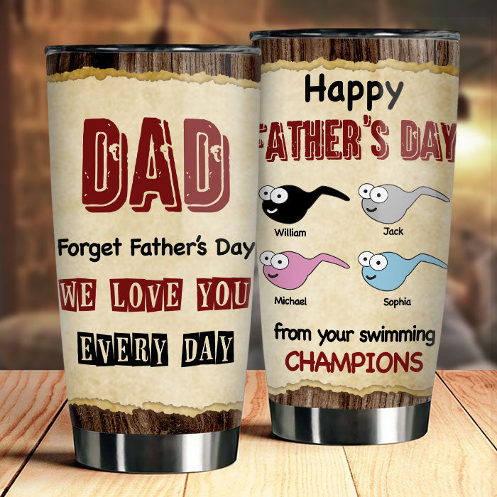 Cher papa, je t'aime tous les jours - Gobelet personnalisé - Cadeau pour papa, cadeau pour la fête des pères