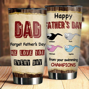 Cher papa, je t'aime tous les jours - Gobelet personnalisé - Cadeau pour papa, cadeau pour la fête des pères