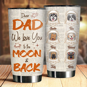 Nous aimons papa jusqu'à la lune et retour - Gobelet personnalisé - Cadeau pour papa