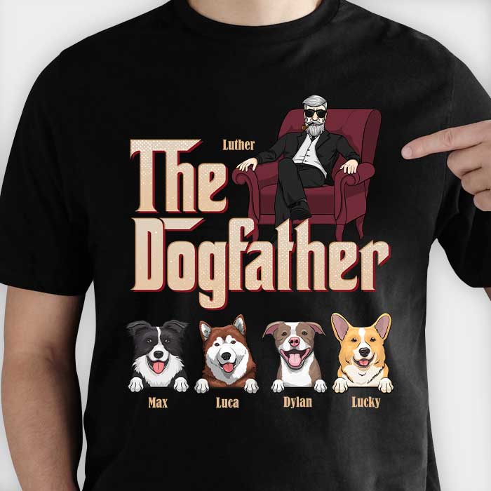 The Dogfather - T-shirt et sweat à capuche unisexe personnalisé - Cadeau pour papa