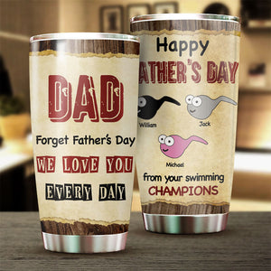 Cher papa, je t'aime tous les jours - Gobelet personnalisé - Cadeau pour papa, cadeau pour la fête des pères