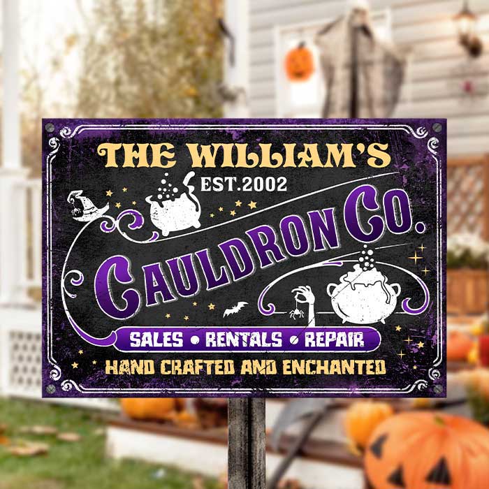 The Family Cauldron Co. - Personalized Metal Sign.
