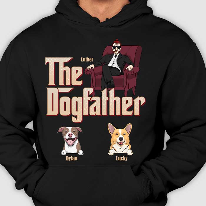 The Dogfather - T-shirt et sweat à capuche unisexe personnalisé - Cadeau pour papa