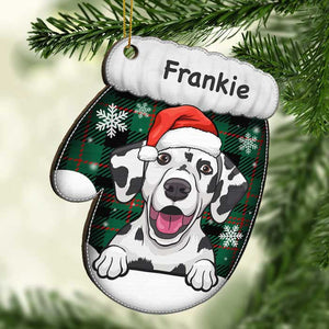 Happy Cats And Dogs On Christmas Day - Personalized Shaped Ornament.