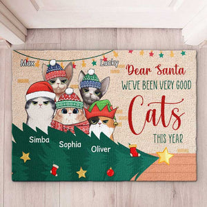 On The Naughty List - We Regret Nothing - Personalized Decorative Mat.