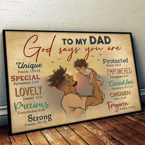 Proud Of Black Dad -  Horizontal Poster.
