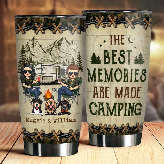 Asseyons-nous au camping - Gobelet personnalisé - Cadeau pour les amateurs de camping