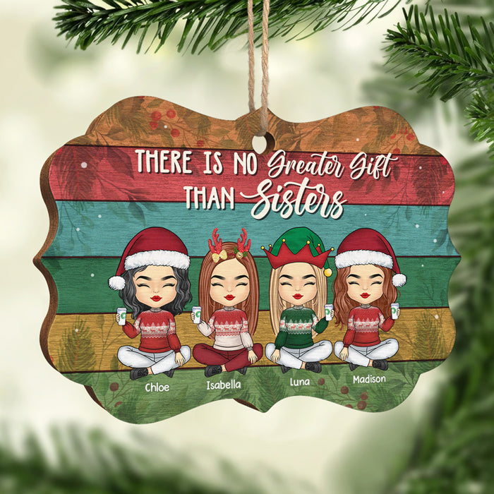 Sœurs, le plus beau cadeau de Noël de tous les temps ! Décoration de Noël en bois personnalisée en forme de Benelux ! Cadeau pour meilleure amie, meilleure amie, sœur, cadeau d'anniversaire pour meilleure amie et amie, cadeau de Noël