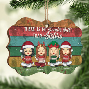 Sœurs, le plus beau cadeau de Noël de tous les temps ! Décoration de Noël en bois personnalisée en forme de Benelux ! Cadeau pour meilleure amie, meilleure amie, sœur, cadeau d'anniversaire pour meilleure amie et amie, cadeau de Noël