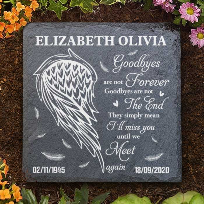 I'll Miss You Until We Meet Again - Personalized Memorial Stone, Human Grave Marker - Memorial Gift, Sympathy Gift